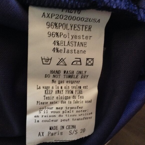 NWT Armani Exchange AX-14 Palazzo Pant Suit; Pockets, Navy, Avant Garde, Classic - Picture 6 of 6